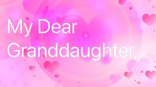 Message to Granddaughter from Grandmother about Life [upl. by Nolaj]