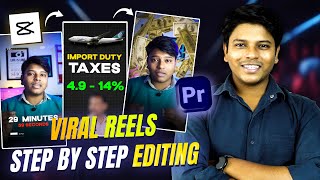 Viral Reels Editing  Step by Step Editing Tutorial  Premiere Pro Editing tutorial [upl. by Nomrac996]