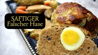 Saftiger Hackbraten mit Ei  Omas Falscher Hase Rezept [upl. by Otanod]