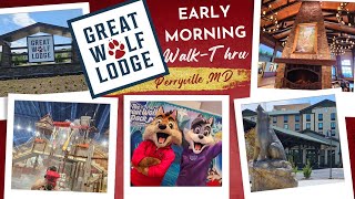 Great Wolf Lodge Perryville MD Early Morning Walk Thru No Crowds [upl. by Quillan]