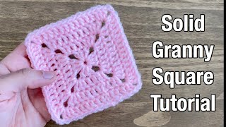 Simple and easy solid granny square beginner friendly granny square [upl. by Leuneb]