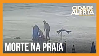 Vídeo mostra tentativa de salvamento de mulher vítima de raio na Praia Grande SP [upl. by Auvil]