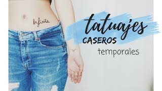 COMO HACER TATUAJES CASEROS TEMPORALES CARLY HALL [upl. by Martelli]