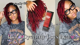 How I dyed my locs Magenta with a semi  permanent dye from Loreal Technique HiColor HiLights [upl. by Ik]