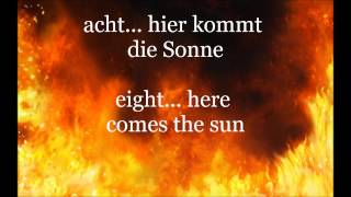 Rammstein  Sonne Lyrics in German with English subtitles [upl. by Virgina634]