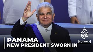 Mulino sworn in as Panama’s new president pledges to curb illegal immigration [upl. by Iaw674]