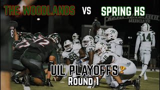 Round 1 UIL playoffs 🏆🏈🔥  Spring Hs vs The woodlands Hs Greater Houston Area 2021 [upl. by Girardi]