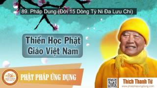 Thiền Học Phật Giáo Việt Nam 89  Pháp Dung Đời 15 Dòng Tỳ Ni Đa Lưu Chi  HT Thích Thanh Từ [upl. by Coucher263]