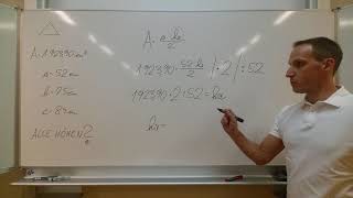 Flächeninhalt im Dreieck  Umwandlungen  Äquivalenzumformungen  Termumformungen 2 [upl. by Enelyar]