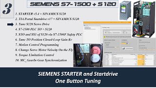 MS05d Siemens S120 3 One Button Tuning S120 via STARTER and TIA Portal Startdrive [upl. by Ozzy]