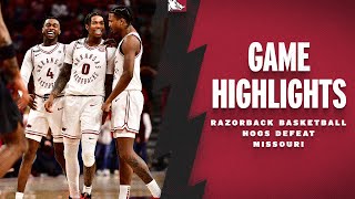 Highlights Arkansas Razorbacks Defeat Missouri  RAZORBACK BASKETBALL [upl. by Menken]