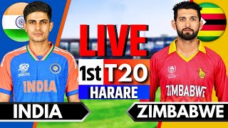 India vs Zimbabwe 1st T20  Live Cricket Match Today  IND vs ZIM Live Match Today  IND vs ZIM [upl. by Gefen702]