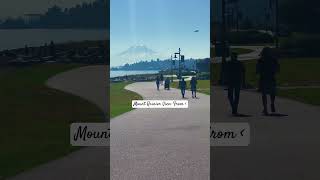 Views of Mount Rainier from Point Ruston Tacoma Washington [upl. by Nosniv]