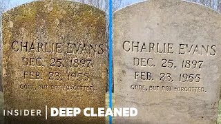 How Gravestones Are Deep Cleaned  Deep Cleaned [upl. by Aiak218]