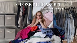 ULTIMATE CLOSET CLEANOUT 2024 🧺 declutter amp organize my closet with me [upl. by Atnuahsal223]