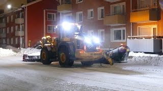 Snow clearing with Volvo L110HL90CJCB426E and Ljungby L15 [upl. by Suedama921]