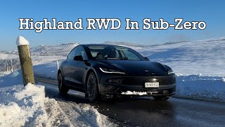 Tesla Model 3 Highland RWD in subzero temperatures [upl. by Slorac]