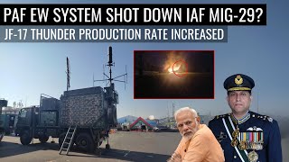 PAF EW System Shot Down Indian Mig29  JF17 Thunder Production Rate Increased  Defence Outpost [upl. by Anaerda]