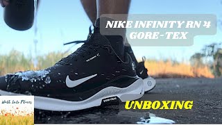 Nike Infinity RN 4 GoreTex unboxing [upl. by Rebmit]