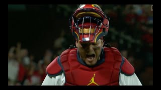 MLBYadier Molina Pickoff Play Highlights [upl. by Sheeran816]