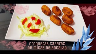 croquetas caseras de migas de bacalao  🐟 ¡¡¡¡EXTREMADAMENTE CREMOSAS E IRRESISTIBLES [upl. by Ahsimak172]