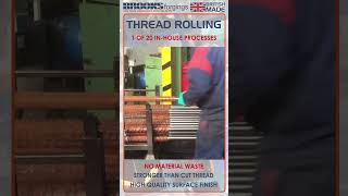 Thread Rolling Rebar shorts threading manufacturing [upl. by Irb]