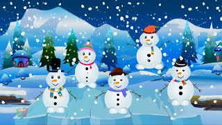 Cinque piccoli pupazzi di neve  filastrocche collezione  Christmas Rhymes  Five Little Snowmen [upl. by Rudolfo]