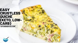 Easy Crustless Quiche Keto LowCarb [upl. by Acimad]