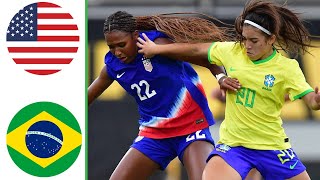 USA vs Brazil  Highlights  U17 Womens Friendly 2024 [upl. by Abra481]