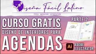 Diseño de interiores para agendas Pt 2  Curso Gratis [upl. by Christianson]