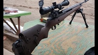 Springfield M1A rifle at 100 yard range [upl. by Ayalahs]