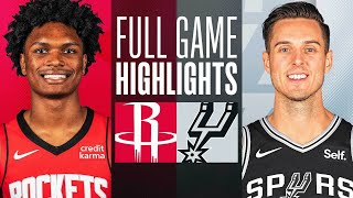 ROCKETS at SPURS  NBA PRESEASON FULL GAME HIGHLIGHTS  October 16 2023 [upl. by Aerdnas694]