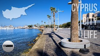 Paphos Seafront And Harbour  Walking Tour [upl. by Alisen]