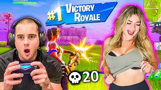 1 KILL  REMOVE 1 PIECE OF CLOTHING w GIRLFRIEND Fortnite [upl. by Carmelina]