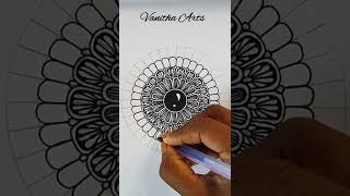 How to draw Mandala for Beginners  mandala art  stepbystep  doodle art [upl. by Ulises]