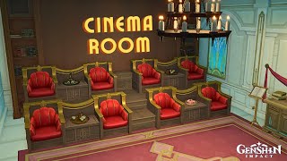 Cinema Room 🎬  Genshin Serenitea Pot Design [upl. by Wilma]