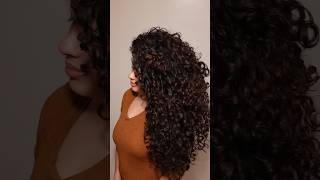 Curly hair routine with just curl cream Testing donnas recipe curls curlyhair curlyhairtutorial [upl. by Yusuk564]