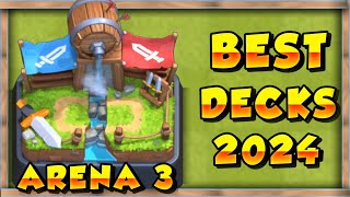 Best Arena 3 Decks Barbarian Bowl Decks in Clash Royale  Best Clash Royale Arena 3 DECKS 2024 [upl. by Anayad]