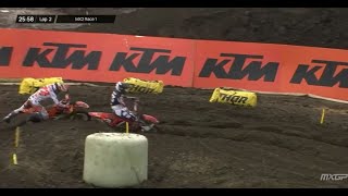 Everts vs Zanchi MX2 Race 1  Liqui Moly MXGP of Germany 2024 [upl. by Nylac]