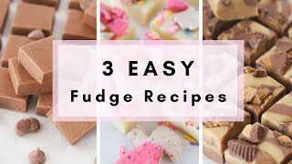 3 EASY Fudge RecipesHomemade Fudge [upl. by Norrat]