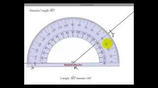 Utilisation du rapporteur pour mesurer un angle [upl. by Anisamoht111]