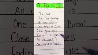 One night in Dubai 💜❤️ song love music remix newsong lyrics dubai helena shorts viral fun [upl. by Vivica]