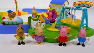 Learn Spanish Words with Peppa Pig and Friends Driving Toy Cars Around Town [upl. by Aiduan159]