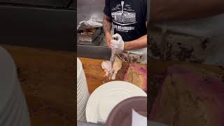 Slicing Turkey for a Turkey Sandwich at WorldFamous Katz’s Deli  best NYC deli [upl. by Hoffarth230]