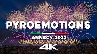 4K  Pyroemotions amp Arts et Feux  Annecy  14 juillet 2023 [upl. by Akcirehs]