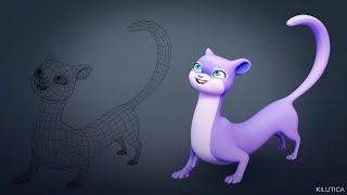 Ferret 3D model Rigged in Blender  2408 [upl. by Norine]