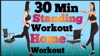 SMALLER WAIST amp FLAT BELLY Home 30 Min Standing Workout Workout NO JUMPING TABATA WORKOUT [upl. by Dewitt]