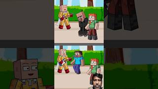 Steve VS Bad Villager on a date with Alex  Who will she choose Antztoons shorts minecraftshorts [upl. by Nerhe]