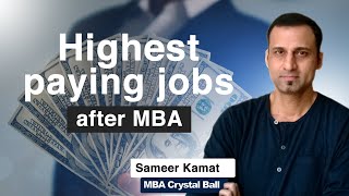 Highest paying jobs after MBA Specialization with best salary [upl. by Vowel]