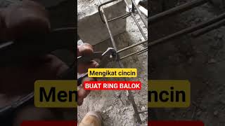 membuat ring balok shortvideo minimalisrumah video vlog viralshort videos construction [upl. by Lurline]